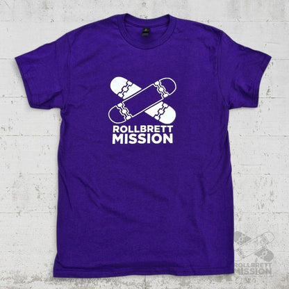 Rollbrett Mission T-Shirt Classic Logo lila - Rollbrett Mission