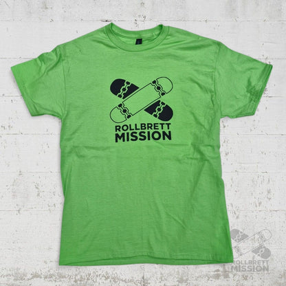 Rollbrett Mission T-Shirt Classic Logo limettengrün - Rollbrett Mission