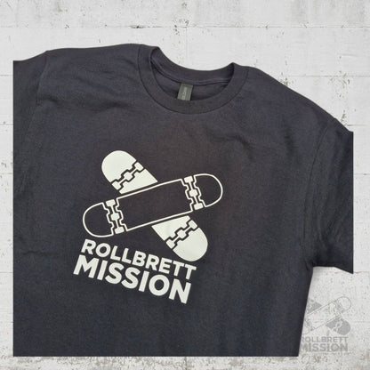 Rollbrett Mission T-Shirt Classic Logo schwarz - Rollbrett Mission