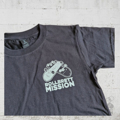 Rollbrett Mission T-Shirt Kids 3D Mini Logo schwarz - Shirts & Tops - Rollbrett Mission