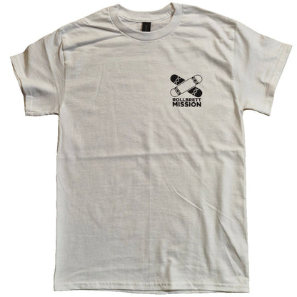 Rollbrett Mission T - Shirt Premium Mini Logo weiß - Shirts & Tops - Rollbrett Mission
