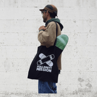 Rollbrett Mission Turnbeutel Baumwolltasche Klassik schwarz - Taschen & Gepäck - Rollbrett Mission