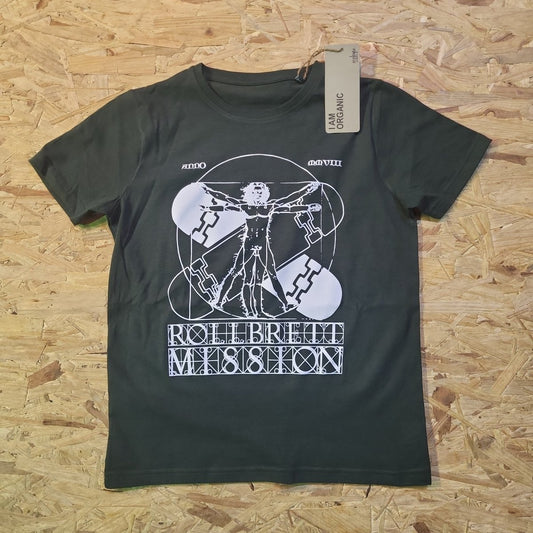 Rollbrett Mission Vitruvian Organic KIDS T-Shirt grün - Shirts & Tops - Rollbrett Mission