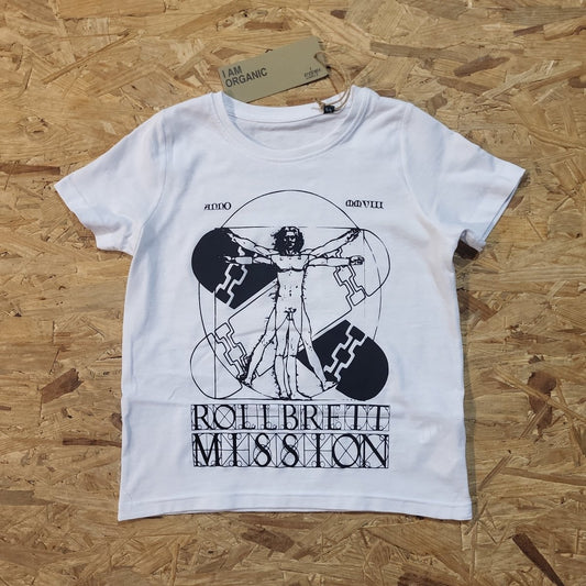 Rollbrett Mission Vitruvian Organic KIDS T-Shirt weiß - Shirts & Tops - Rollbrett Mission
