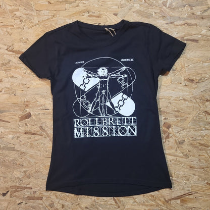 Rollbrett Mission Vitruvian Organic LADIES T-Shirt schwarz - Shirts & Tops - Rollbrett Mission