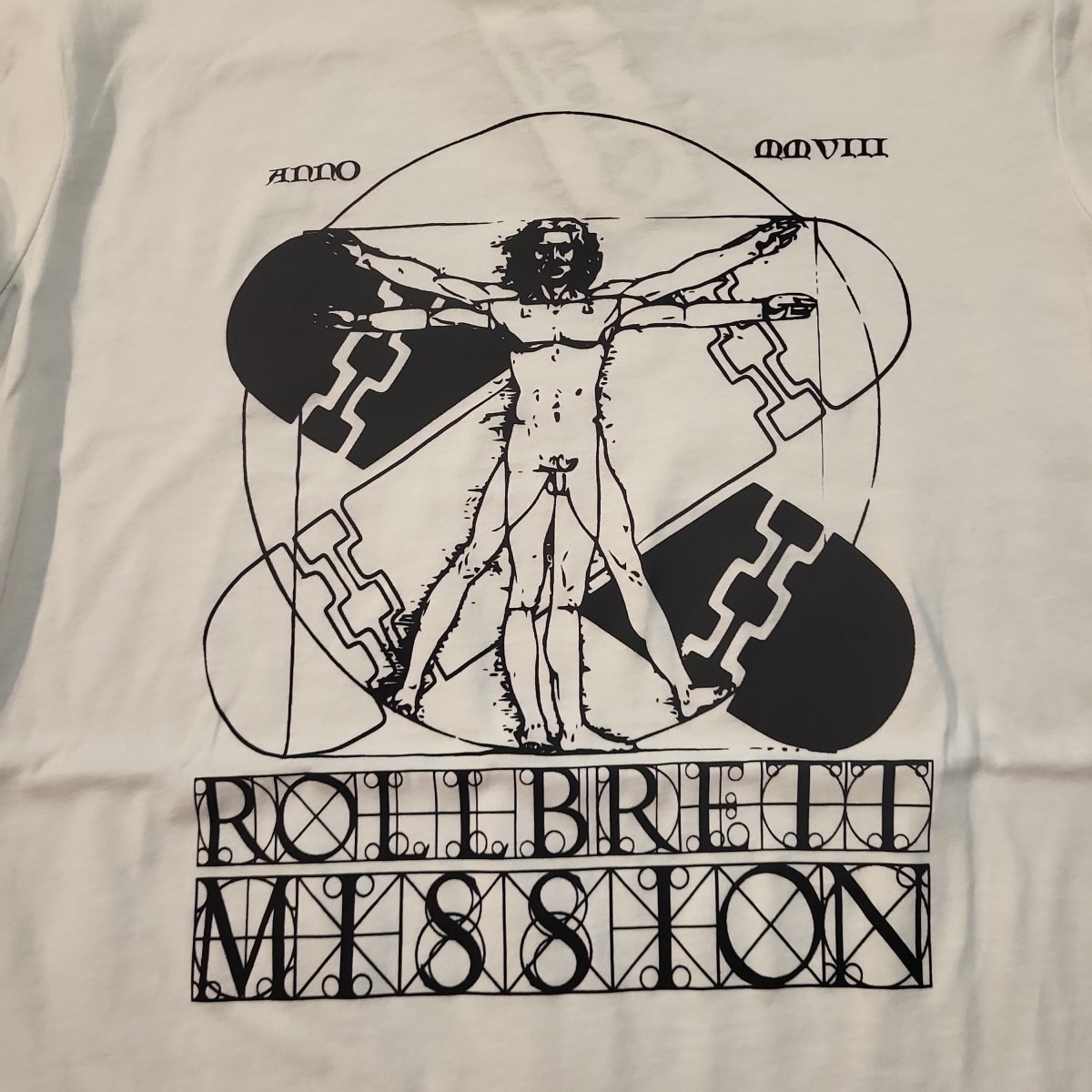 Rollbrett Mission Vitruvian Organic LADIES T-Shirt weiß - Shirts & Tops - Rollbrett Mission