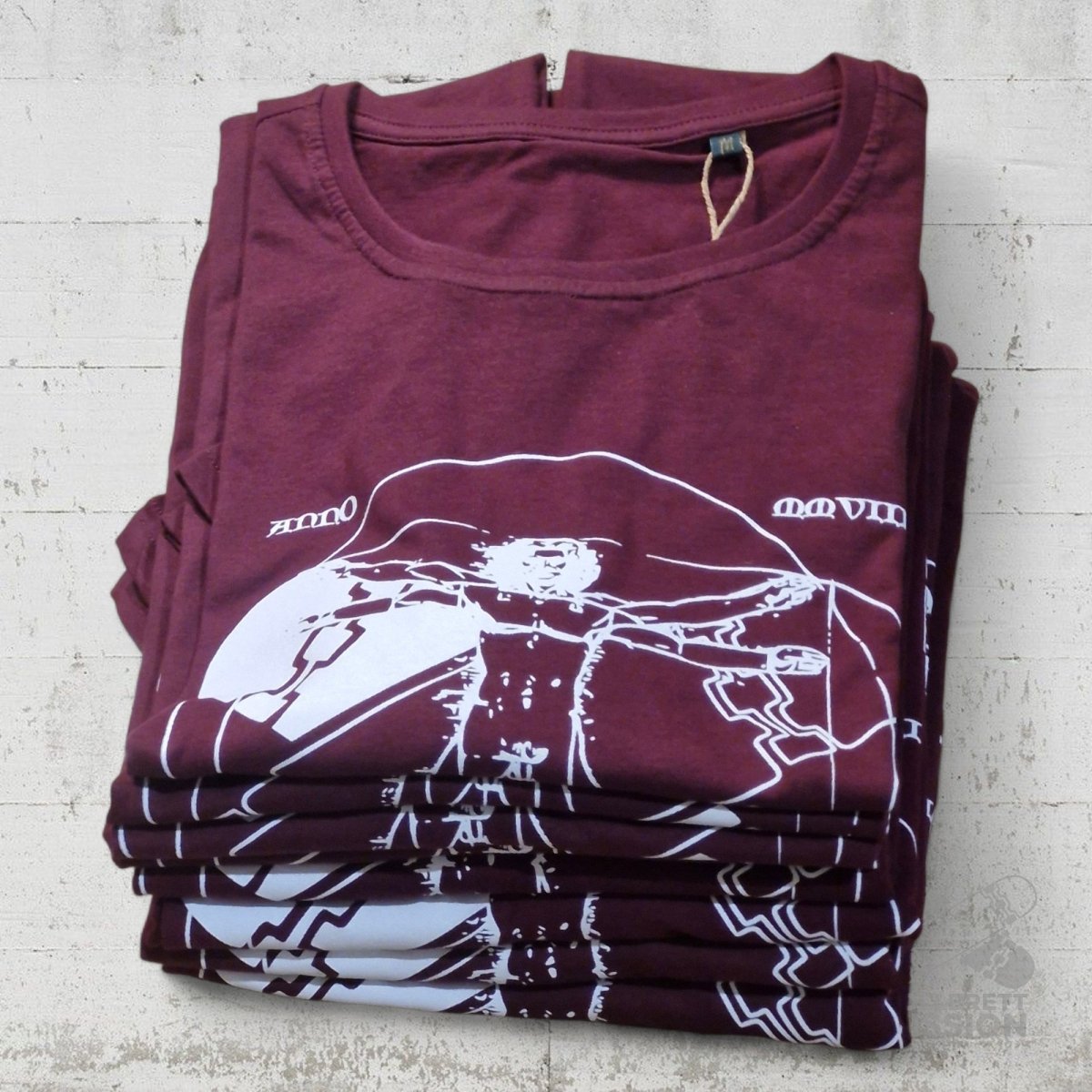 Rollbrett Mission Vitruvian Organic T-Shirt burgunder - Shirts & Tops - Rollbrett Mission