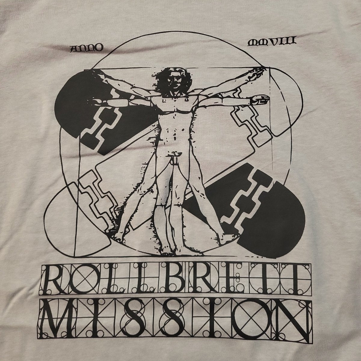 Rollbrett Mission Vitruvian Organic T-Shirt grau - Shirts & Tops - Rollbrett Mission