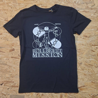 Rollbrett Mission Vitruvian Organic T-Shirt schwarz - Shirts & Tops - Rollbrett Mission
