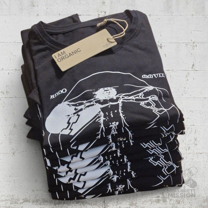 Rollbrett Mission Vitruvian Organic T-Shirt schwarz - Shirts & Tops - Rollbrett Mission