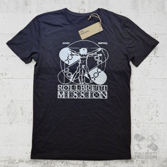 Rollbrett Mission Vitruvian Organic T-Shirt schwarz - Shirts & Tops - Rollbrett Mission