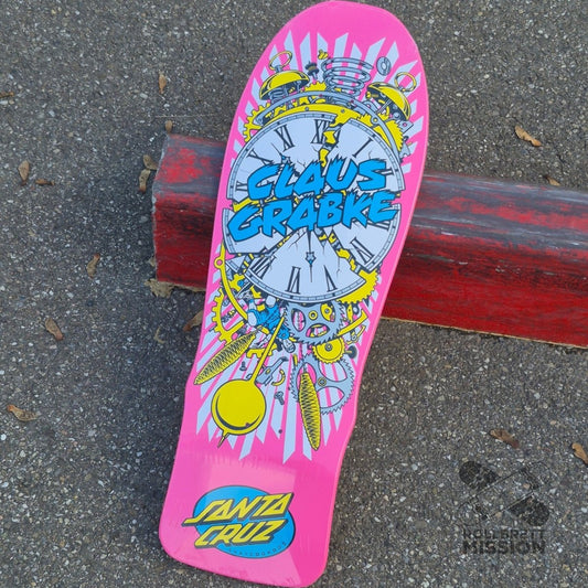 Santa Cruz Claus Grabke Exploding Clocks pink 2026 Reissue Deck - Skateboard-Decks - Rollbrett Mission