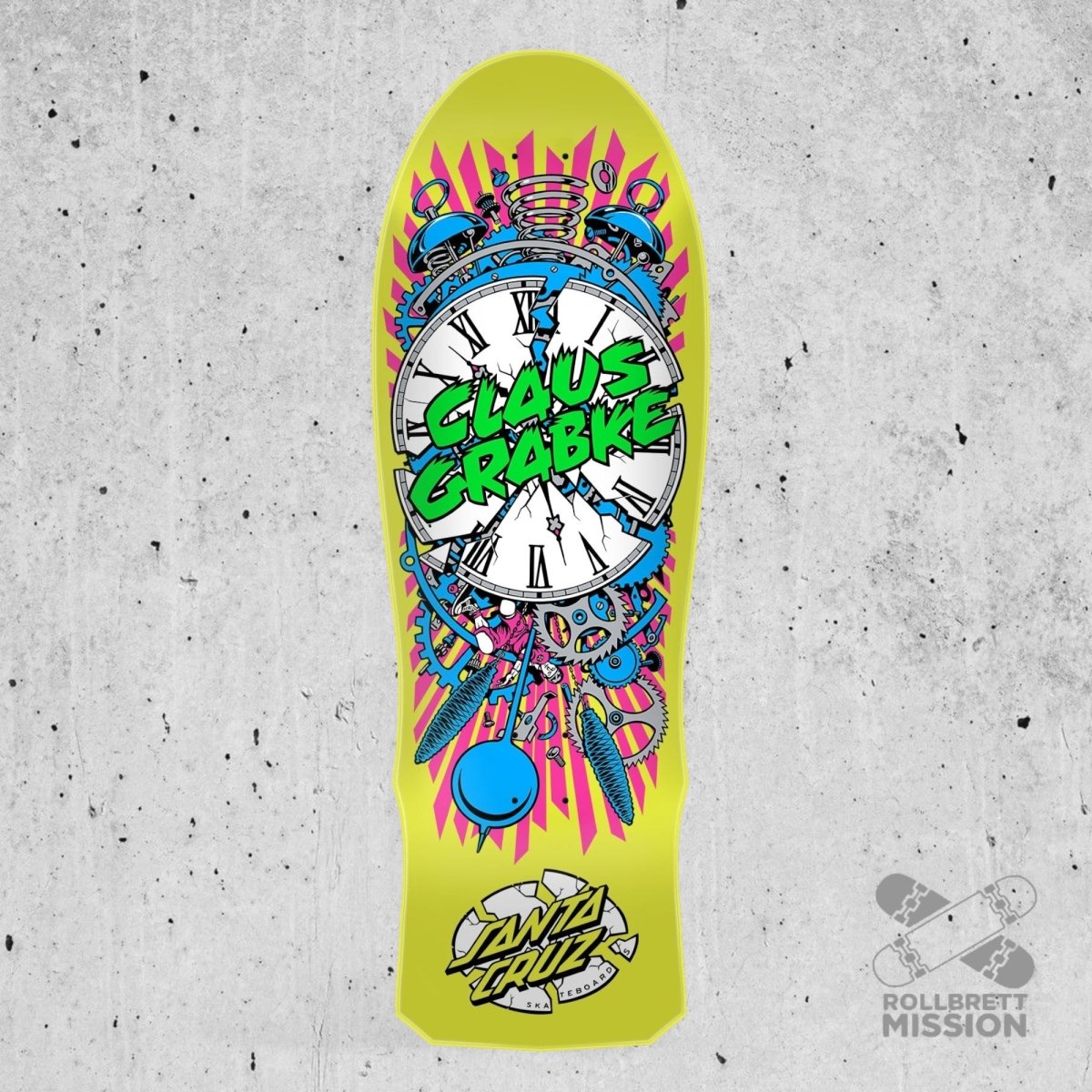 Santa Cruz Claus Grabke Exploding Clocks Reissue Deck - Skateboard - Decks - Rollbrett Mission