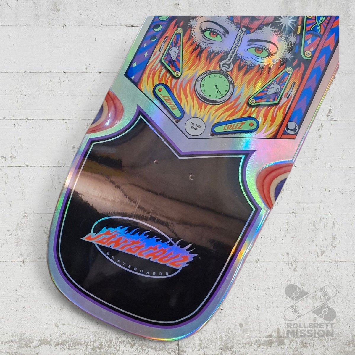 Santa Cruz Delfino Pinball Pro Shaped 9.14 Deck - Skateboard - Decks - Rollbrett Mission