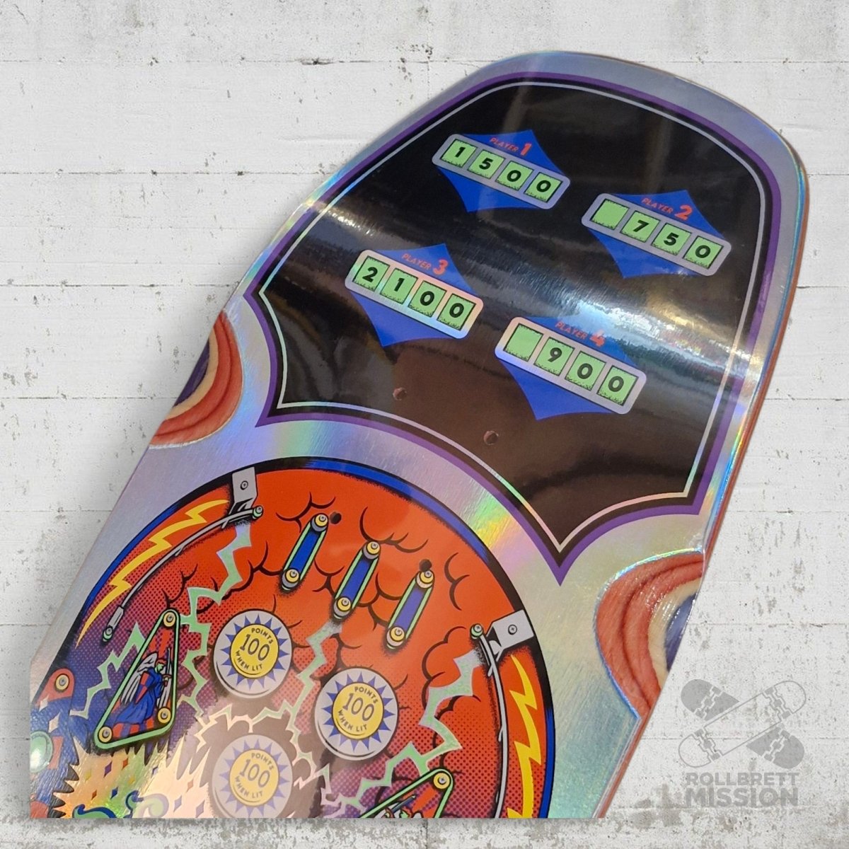 Santa Cruz Delfino Pinball Pro Shaped 9.14 Deck - Skateboard - Decks - Rollbrett Mission