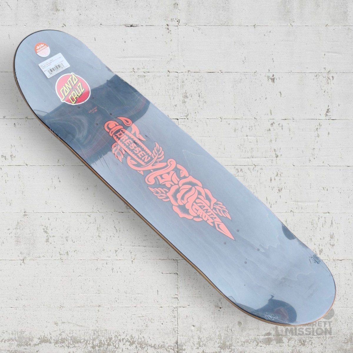 Santa Cruz Dressen Dagger 8.7" Twin Shaped Deck blue - Skateboard - Decks - Rollbrett Mission