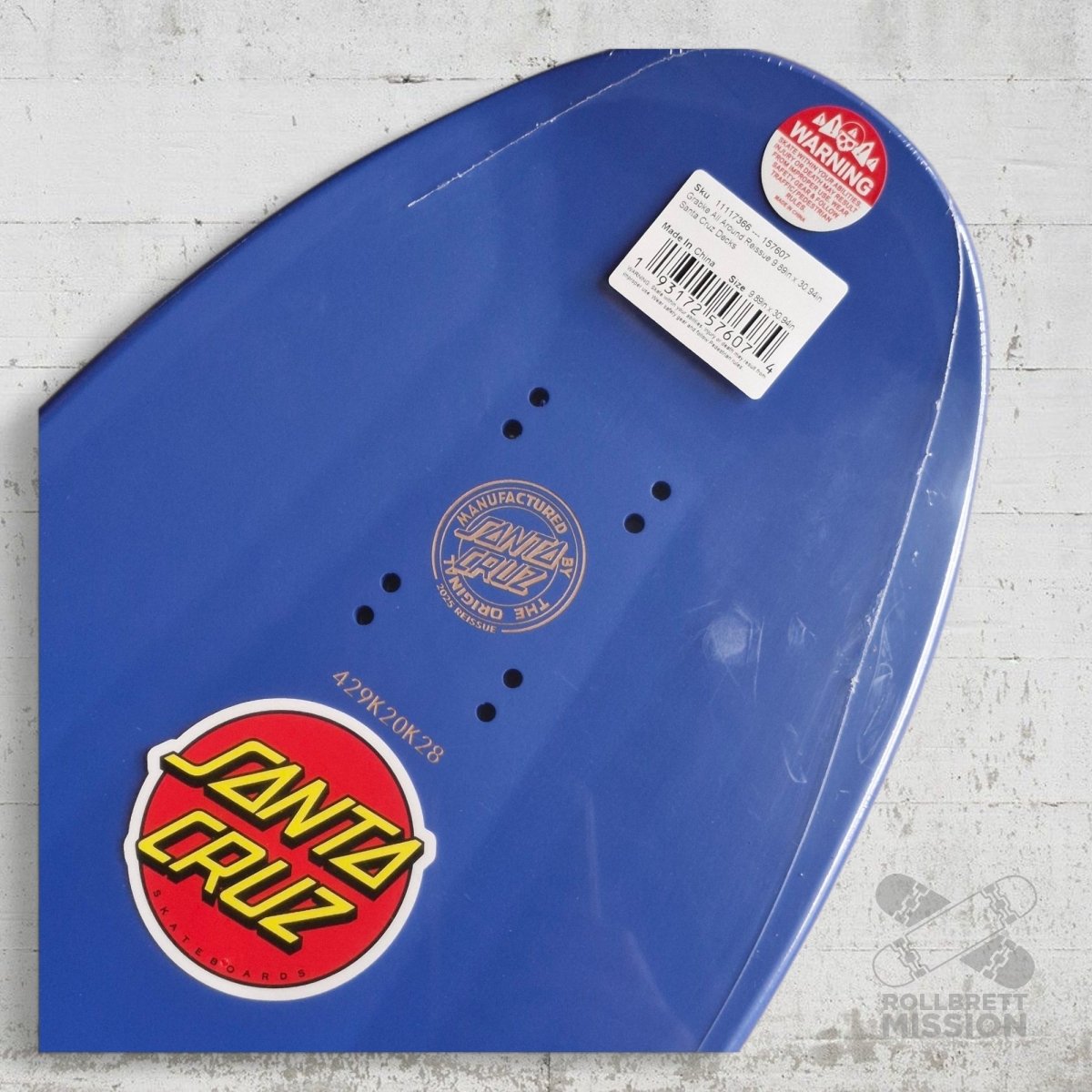 Santa Cruz Grabke All Around 9.89 Reissue Deck - Skateboard - Decks - Rollbrett Mission