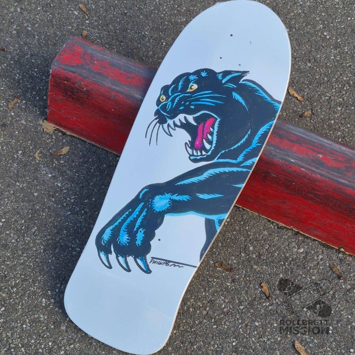 Santa Cruz Natas Kaupas Sketch Panther 2026 Reissue Deck - Skateboard-Decks - Rollbrett Mission