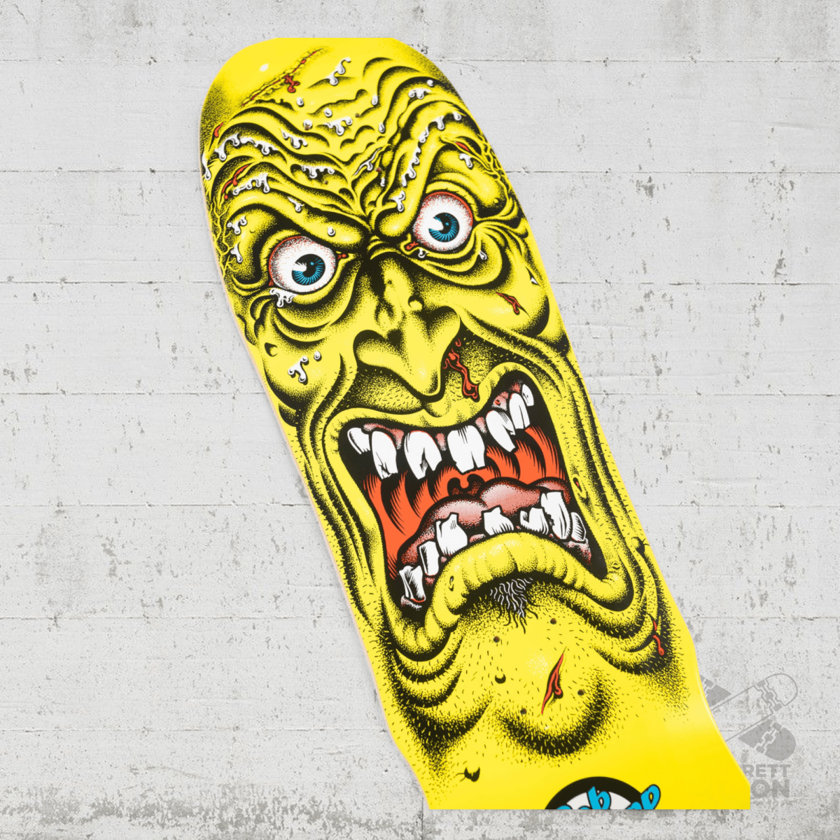 Santa Cruz Roskopp Face Yellow 9.5 Reissue Deck - Skateboard - Decks - Rollbrett Mission