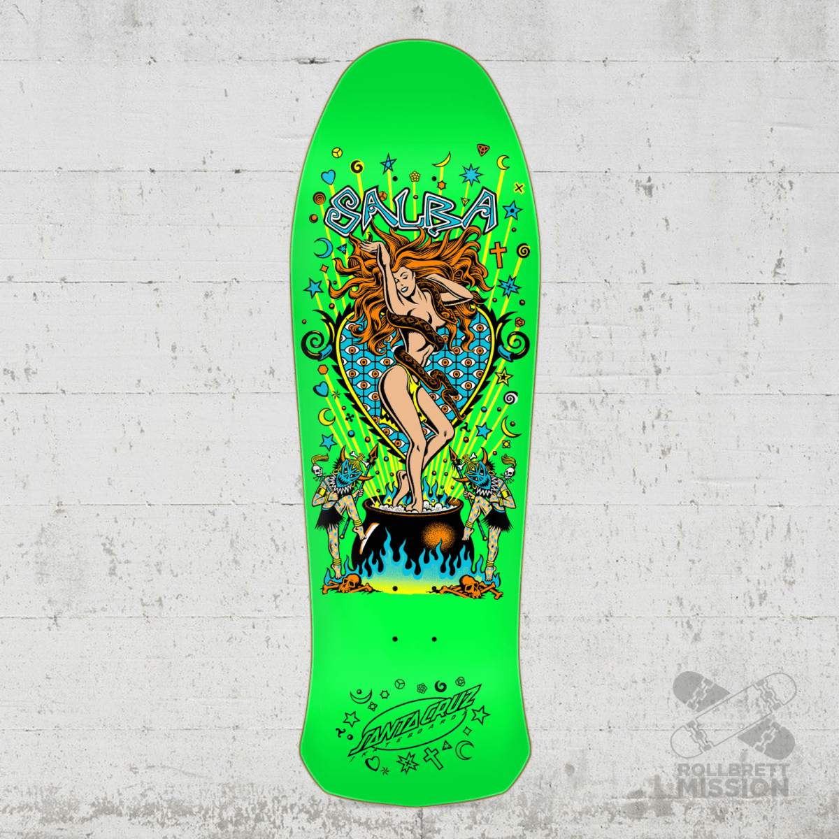 Santa Cruz Salba Witch Doctor green Reissue Deck - Skateboard - Decks - Rollbrett Mission