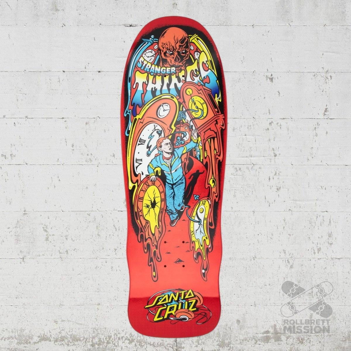 Santa Cruz Stranger Things Grabke Max Melting Clock Deck - Skateboard - Decks - Rollbrett Mission
