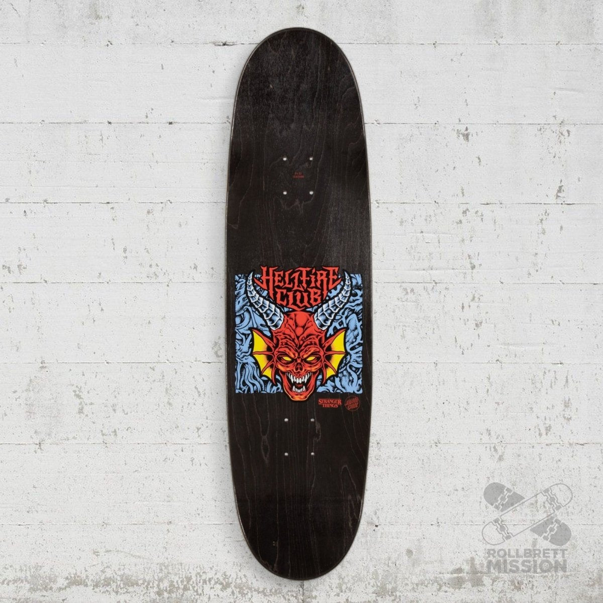 Santa Cruz Stranger Things Hellfire Club Flames Deck - Skateboard - Decks - Rollbrett Mission