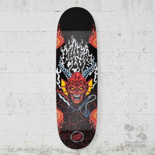 Santa Cruz Stranger Things Hellfire Club Flames Deck - Skateboard - Decks - Rollbrett Mission