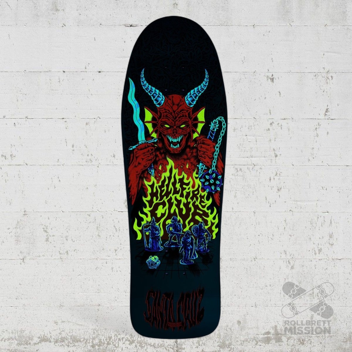 Santa Cruz Stranger Things Knox Hellfire Pit Deck - Skateboard - Decks - Rollbrett Mission