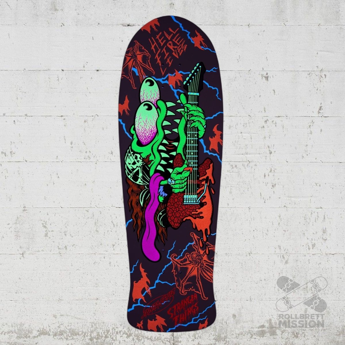 Santa Cruz Stranger Things Meek Eddie Slasher Reveal Deck - Skateboard - Decks - Rollbrett Mission