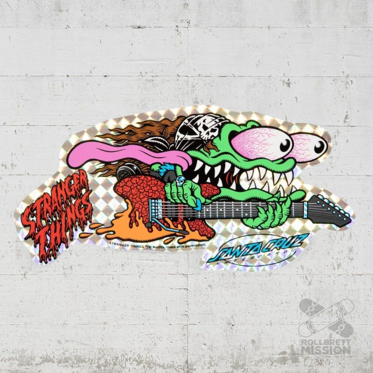 Santa Cruz Stranger Things Meek Eddie Slasher Reveal Deck - Skateboard - Decks - Rollbrett Mission