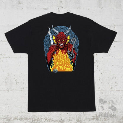 Santa Cruz T-Shirt Stranger Things Hellfire Pit black - Rollbrett Mission