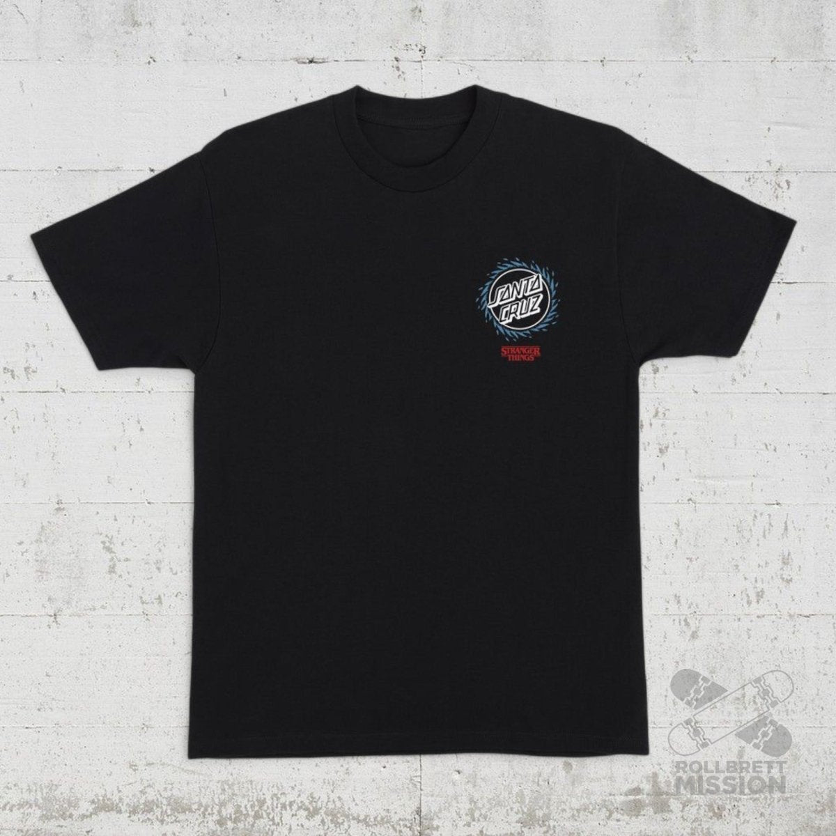 Santa Cruz T-Shirt Stranger Things Hellfire Pit black - Rollbrett Mission