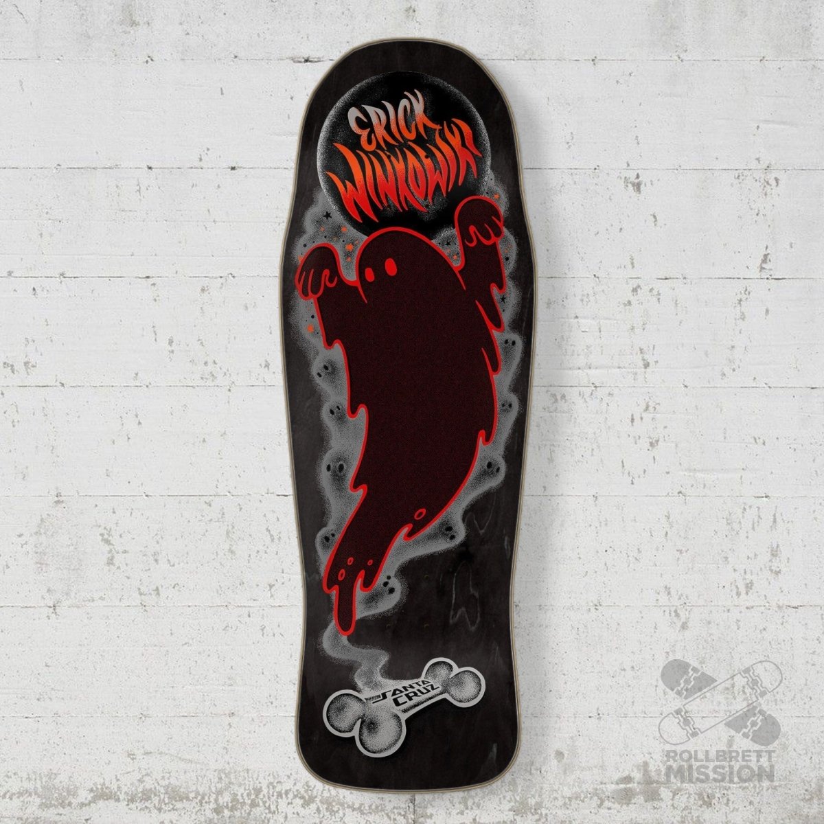 Santa Cruz Winkowski Ghost Black Shaped 10.34" Deck - Skateboard - Decks - Rollbrett Mission
