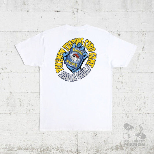 Santa Cruz x Pokémon T-Shirt TCG Hand heavyweight white - Rollbrett Mission