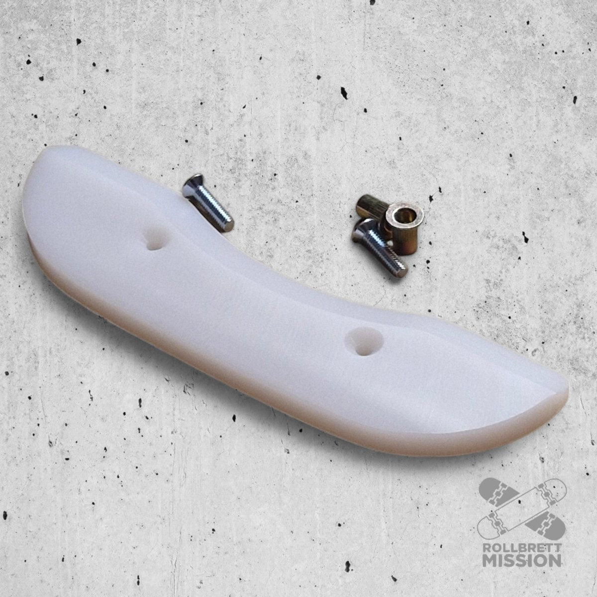 Seismic Skid Plate 146mm Square Tail Profile white - Rollbrett Mission