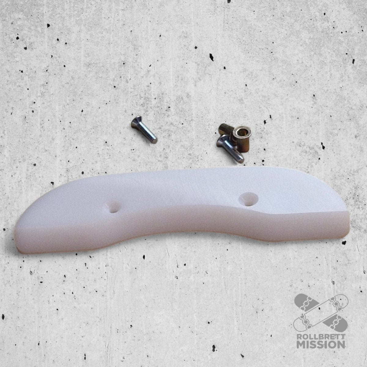Seismic Skid Plate 146mm Square Tail Profile white - Rollbrett Mission