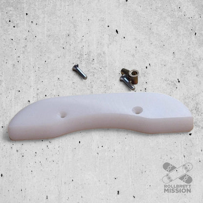 Seismic Skid Plate 146mm Square Tail Profile white - Rollbrett Mission