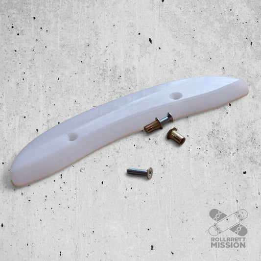 Seismic Skid Plate 180mm Round Profile white - Rollbrett Mission
