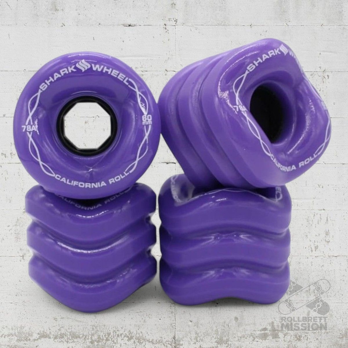 Shark Wheels California Roll 78A 60mm purple - Skateboard - Rollen - Rollbrett Mission