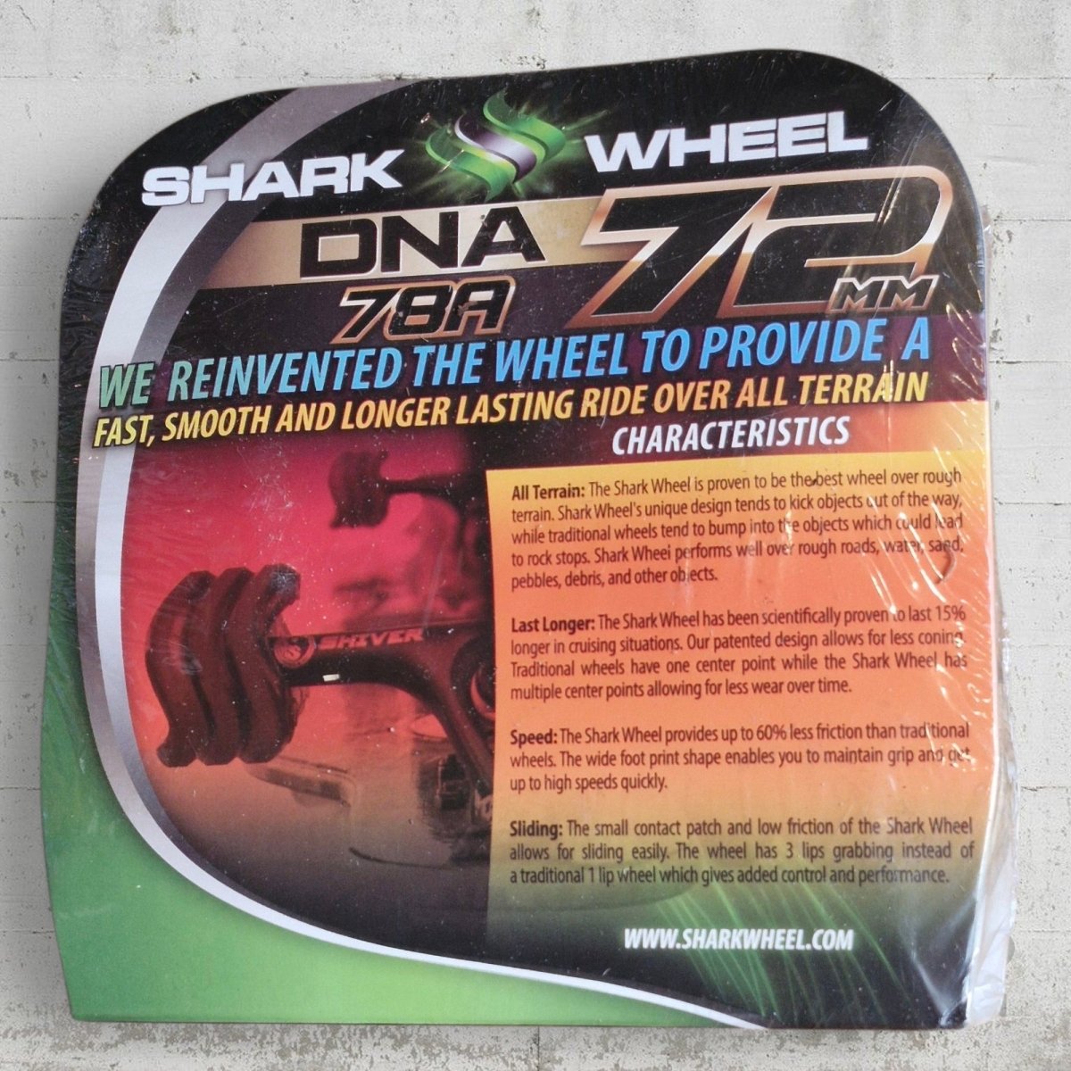 Shark Wheels DNA 78A 72mm clear black - Skateboard - Rollen - Rollbrett Mission