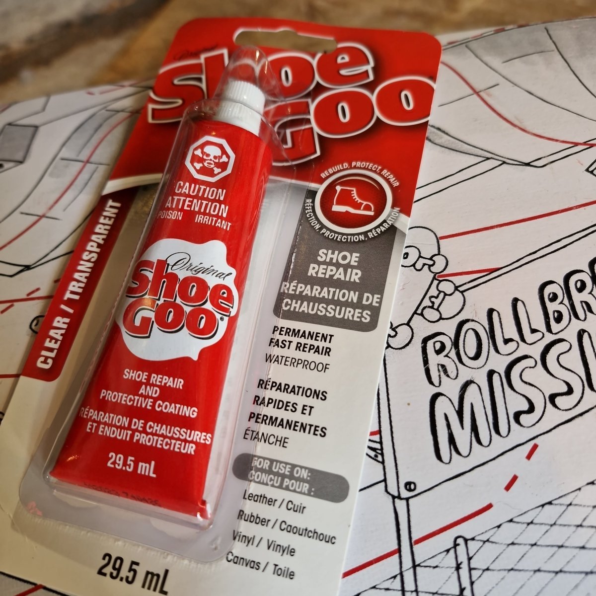 Shoe Goo clear 29,5 ml Tube Schuhreparatur Kleber - Skateboard - Kleinteile - Rollbrett Mission