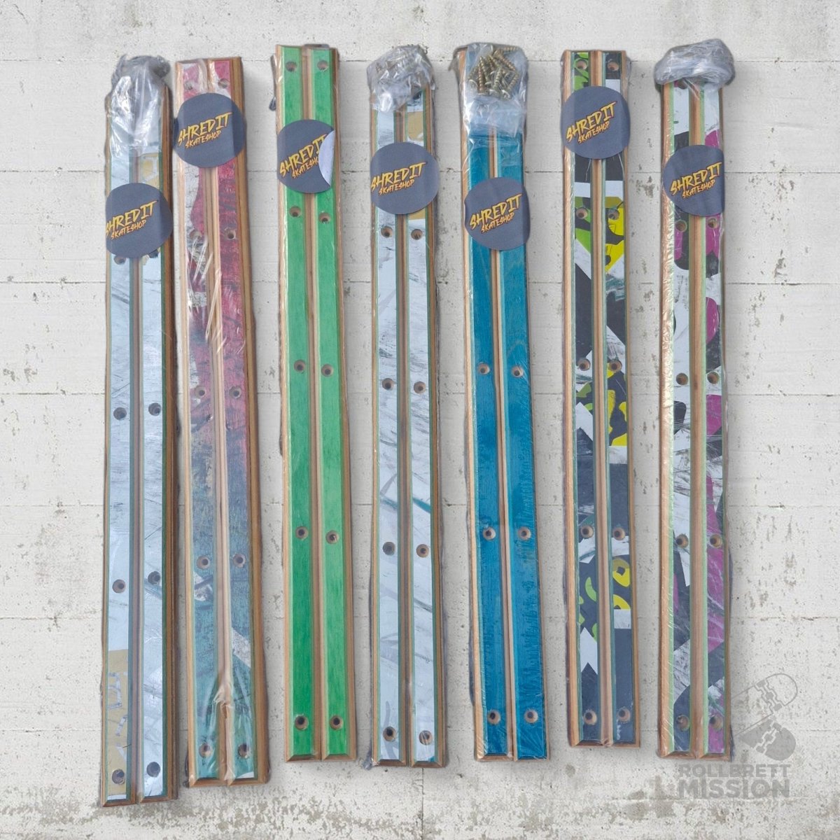 Shredit Skateboard Rails Upcycling Holz - Rollbrett Mission