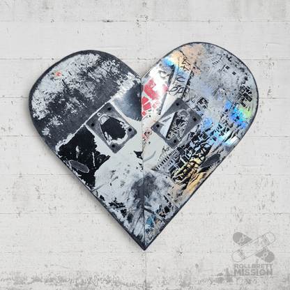 Skateback Upcycling Deko Herz Skateboard Wandschmuck - Schmuck - Rollbrett Mission