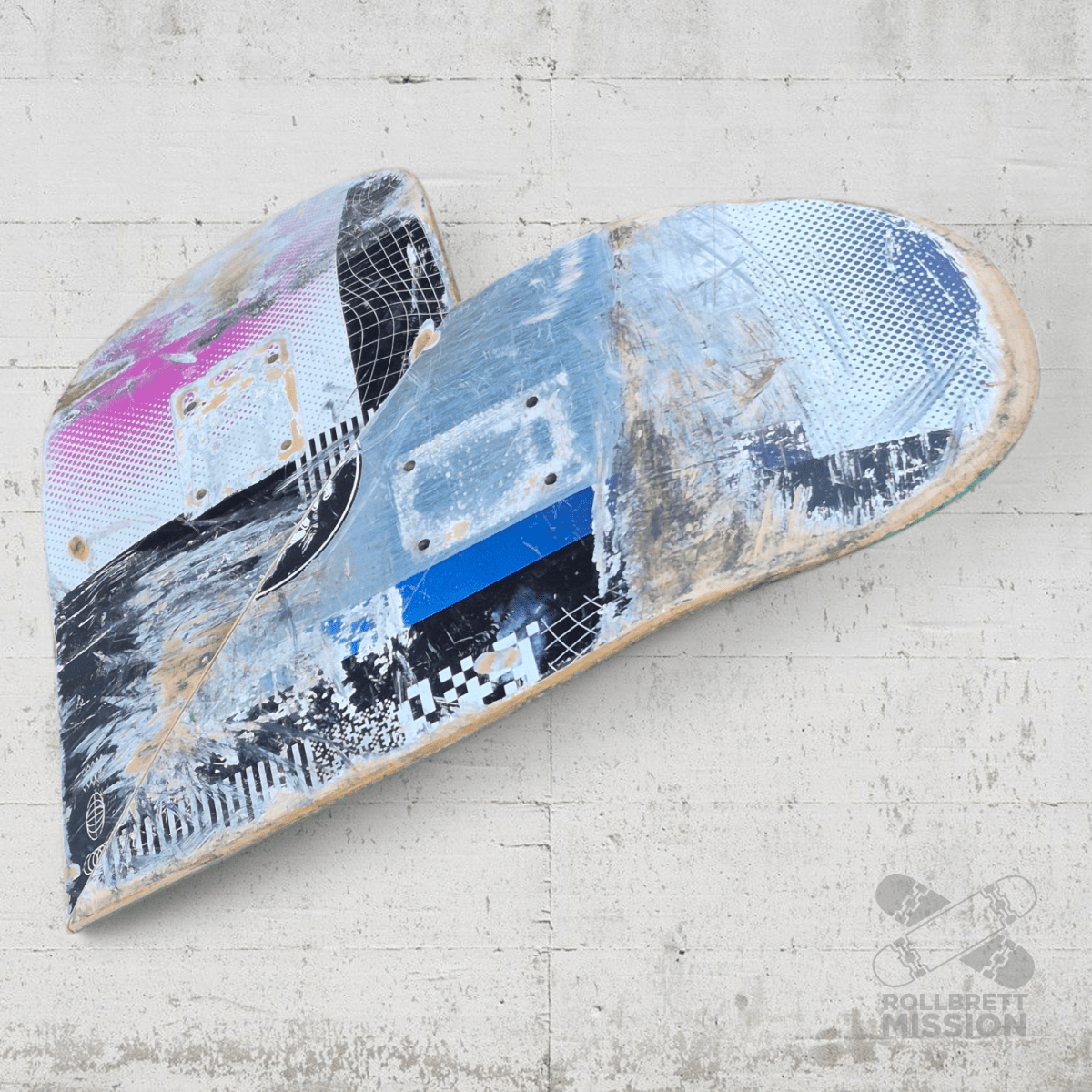 Skateback Upcycling Deko Herz Skateheart Skateboard Wandschmuck 5 - Schmuck - Rollbrett Mission