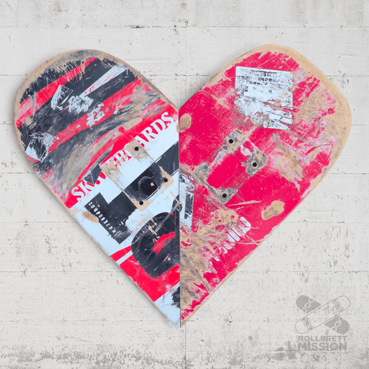 Skateback Upcycling Deko Herz Skateheart Skateboard Wandschmuck 7 - Schmuck - Rollbrett Mission