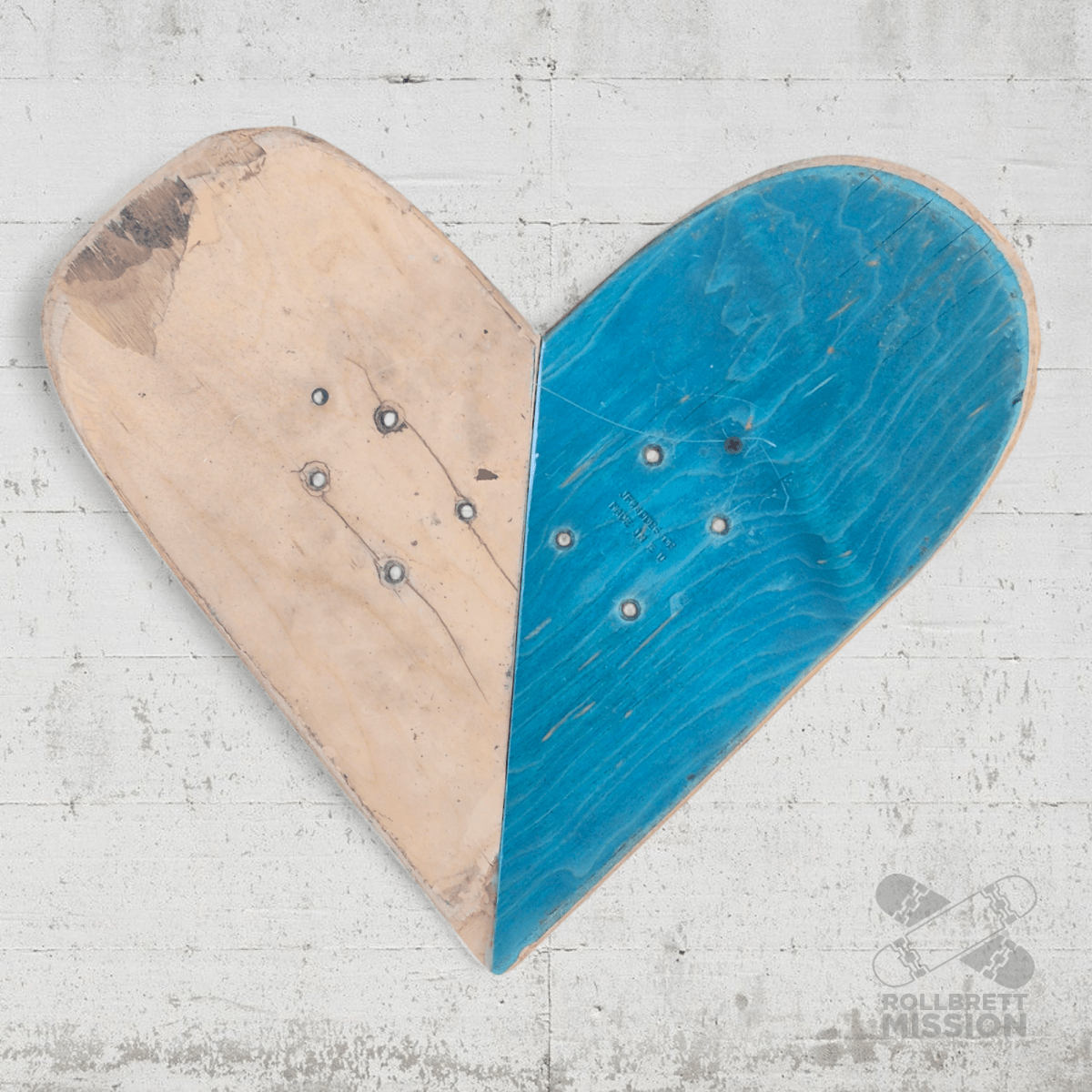 Skateback Upcycling Deko Herz Skateheart Skateboard Wandschmuck 7 - Schmuck - Rollbrett Mission