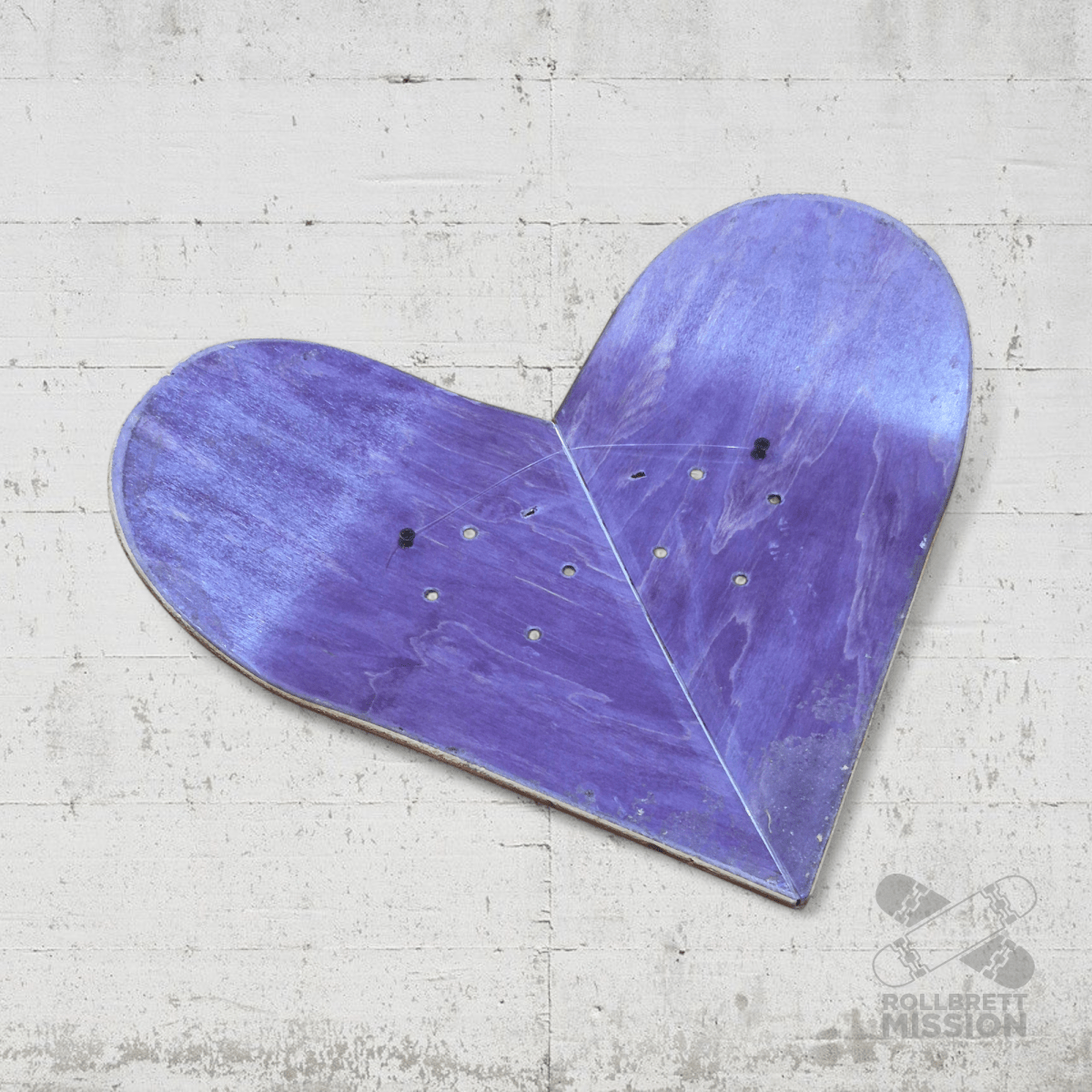 Skateback Upcycling Deko Herz Skateheart Skateboard Wandschmuck - Schmuck - Rollbrett Mission