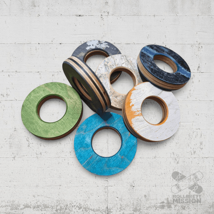 Skateback Upcycling Eierbecher Serviettenringe - Schmuck - Rollbrett Mission
