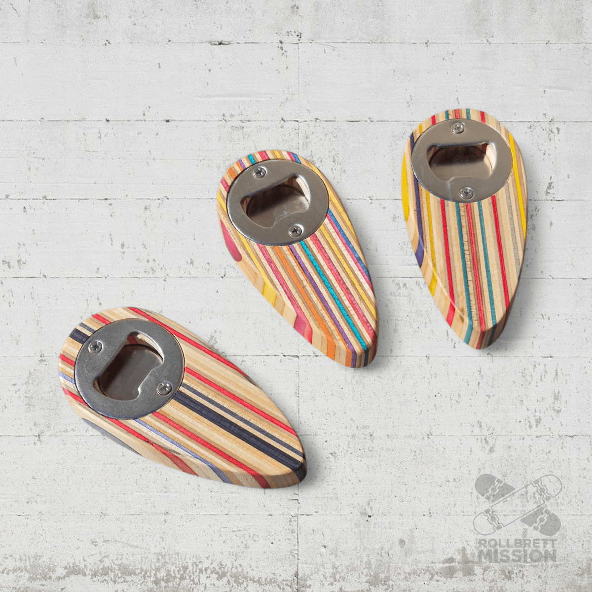 Skateback Upcycling Magnet - Flaschenöffner - Schmuck - Rollbrett Mission