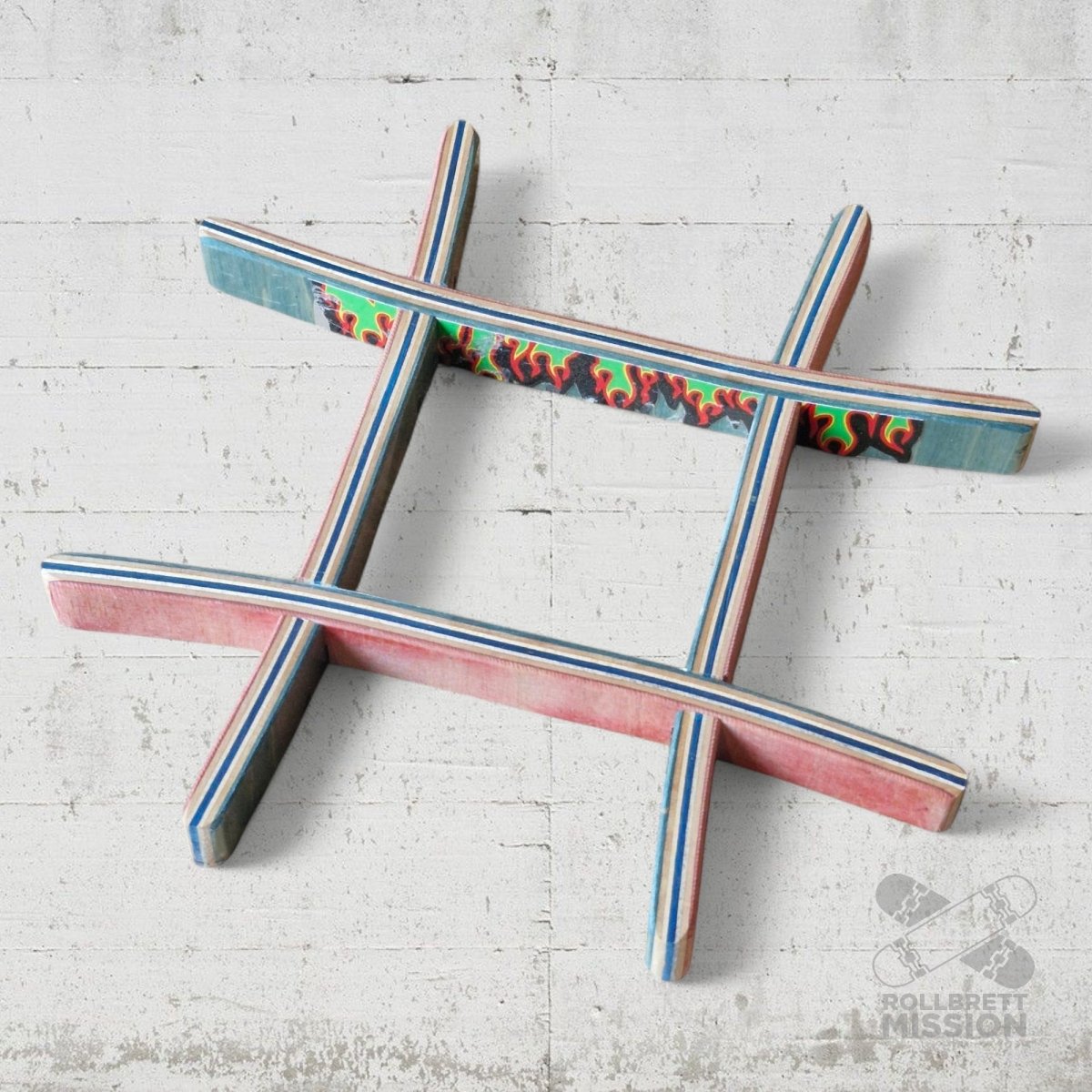 Skateback Upcycling Untersetzer Topfuntersetzer aus Skateboards - Schmuck - Rollbrett Mission